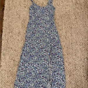 Floral Blue Maxi Dress